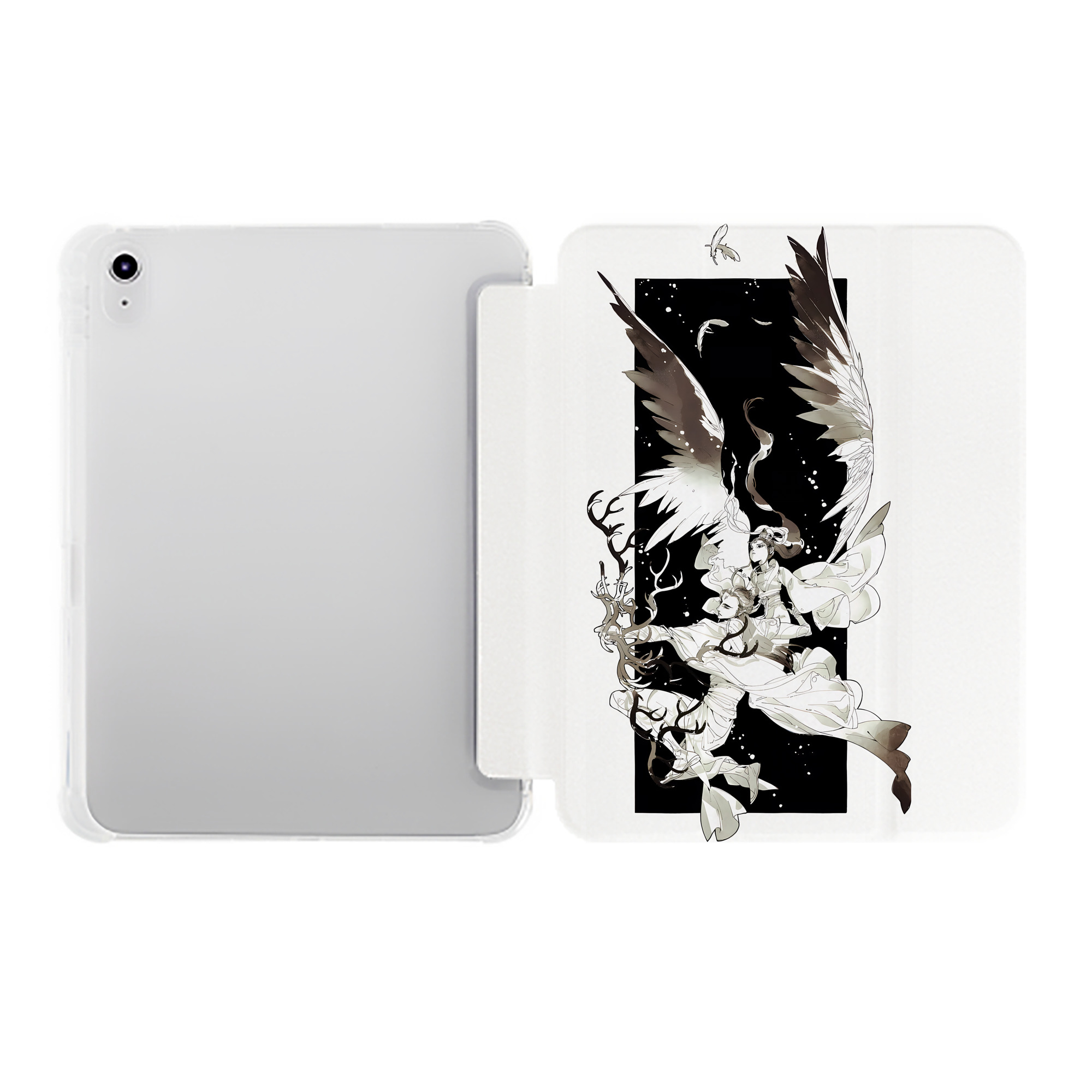 （画像用） Ne Zha 2 ナタ 魔童の大暴れ IPad ケース ペン収納付き 三つ折りスタンド PUレザー×シリコン 対応機種9.5/10.5/10.9インチ